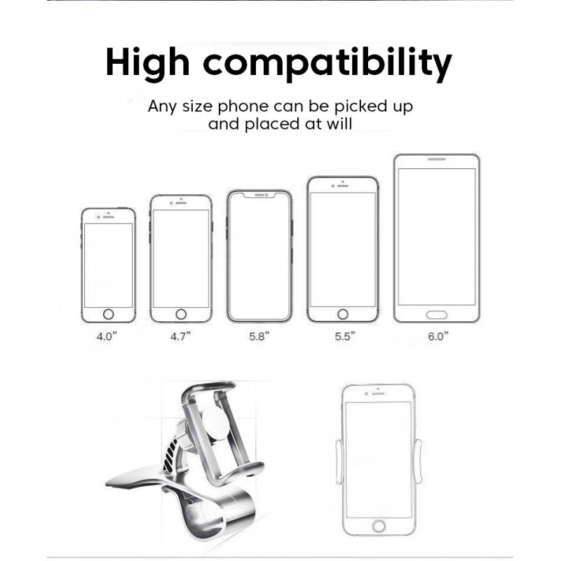 DL Dashboard HUD Θήκη τηλεφώνου αυτοκινήτου Βάση πλοήγησης κινητού τηλεφώνου Βάση υποστήριξης GPS αυτοκινήτου για iPhone Φορητή βάση κινητής Samsung