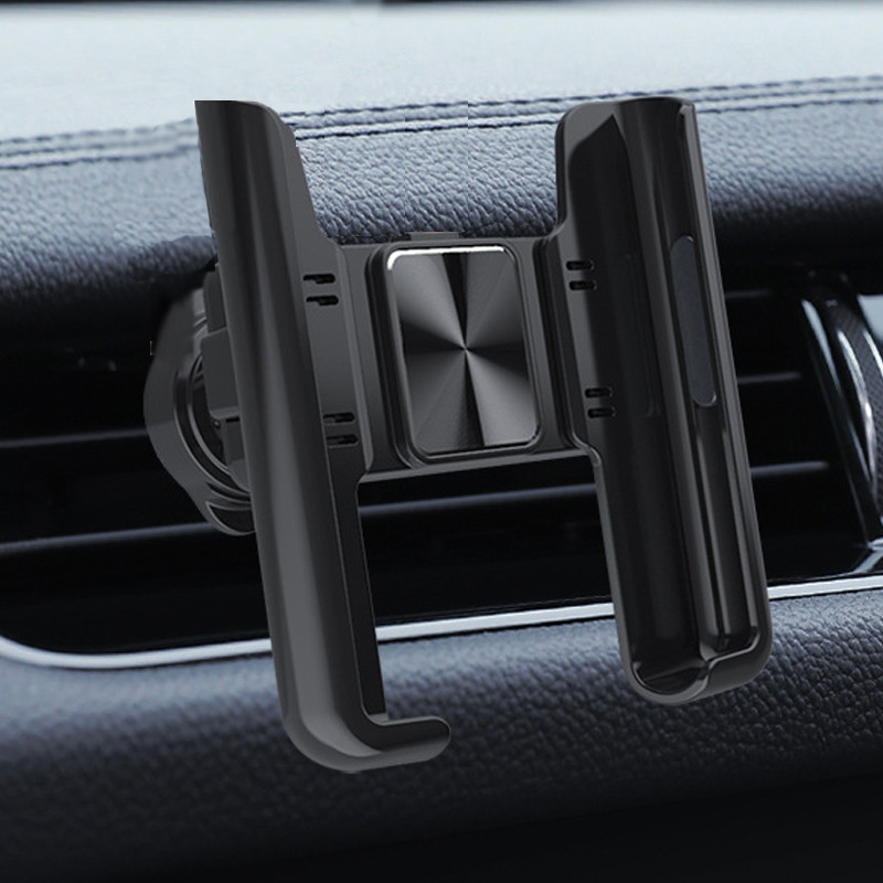 Air Vent Clip autós telefontartó Mobiltelefon rögzítő állvány 360°-ban elforgatható GPS-támogatás Univerzális mobiltartó iPhone Samsu készülékhez