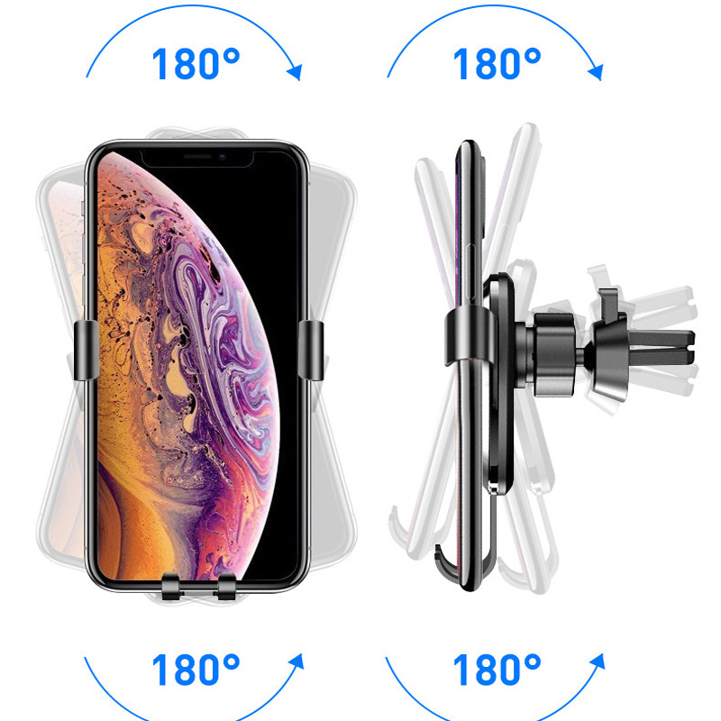 Držač za telefon u automobilu Nosač za ventilacijski otvor Držači za mobilne telefone Univerzalni GPS nosač Gravity Car Mobile podrška za IPhone 13 Xiaomi