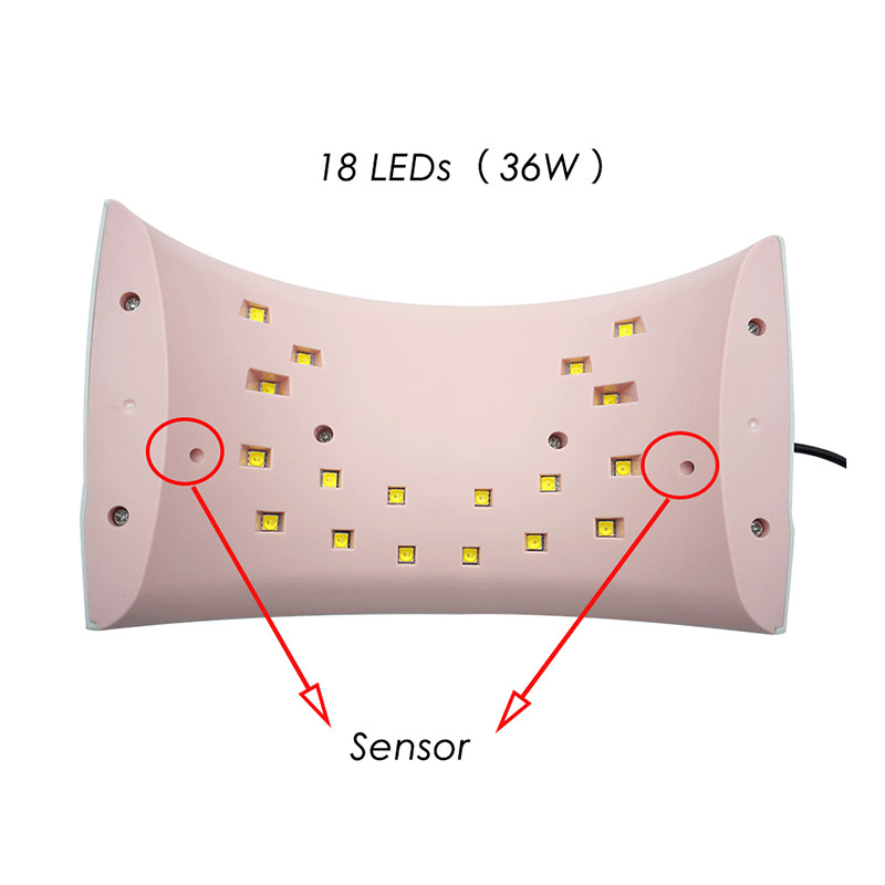 Clou Beaute 36W UV lámpa LED körömlámpa körömszárító minden gélhez lakk US/UK/EU Plug infravörös érzékelő 30/60s időzítő intelligens manikűr