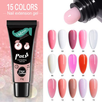 Mobray Poly Nail Gel Kit 6W Λάμπα LED Full Σετ Μανικιούρ Γρήγορης επέκτασης Nail Kit Gel Building Poly Nai Gel Set for Nails Tool