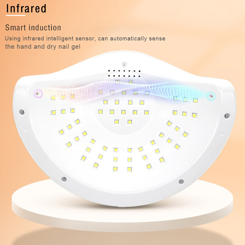 SUN Y4 120W körömszárító 60db/LEDS ultraibolya jéglámpa szárításhoz gél polírozás 10/30/60/99s időzítős automatikus indukciós manikűr eszköz