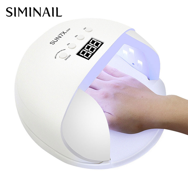 SIMINAIL nagy teljesítményű UV LED körömlámpa 60w-os körömszárító géllakk a kézfejek gyors kötődéséhez 4 LCD kijelzővel