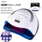 160 W körömszárító LED körömlámpa UV lámpa 69 lámpa gyöngyök körömlámpa körömszárító gép manikűr eszköz gél körömlakk gyors gyors száradás