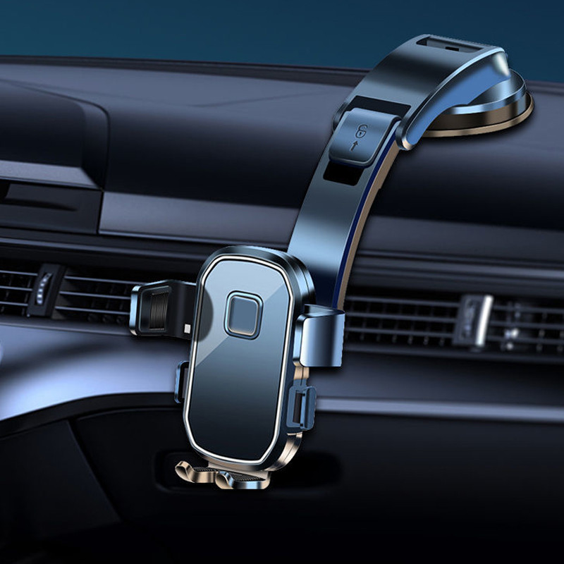 Щипка тип "алигатор" Държач за телефон за кола Стойка за монтиране на клетка GPS поддръжка за държач за телефон за смартфон в кола, предназначен за огледало за обратно виждане