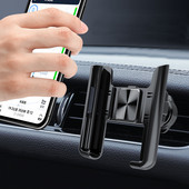 DL telefontartó autóban, 360°-ban forgatható állvány a CellPhone Universal Gravity autós telefontartóhoz légtelenítő klip tartó GPS támogatás