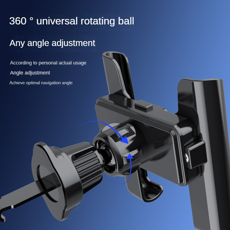 DL telefontartó autóban, 360°-ban forgatható állvány a CellPhone Universal Gravity autós telefontartóhoz légtelenítő klip tartó GPS támogatás