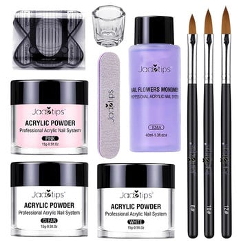 XIAOBANBAN Nail Kit Επαγγελματικό Σετ Ακρυλικό Σετ νυχιών Ακρυλικό Σετ Νυχιών Τέχνης Υγρό Πολυμερές Συμβουλές για φόρμες μανικιούρ