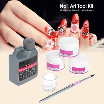 XIAOBANBAN Nail Kit Επαγγελματικό Σετ Ακρυλικό Σετ νυχιών Ακρυλικό Σετ Νυχιών Τέχνης Υγρό Πολυμερές Συμβουλές για φόρμες μανικιούρ