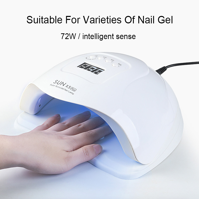 72W SUN X5 PLUS UV LED lampa 10s/30s/60s/99s Tajmer za sušenje noktiju UV LED svjetlo za sušenje gela za nokte Lampa za sušenje noktiju Stroj za alat za njegu