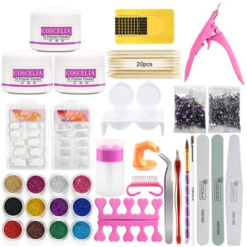 Acrylic Nail Kit With Machine Επαγγελματικό Σετ Μανικιούρ Κιτ επέκτασης νυχιών Arcylic power Liquid Nail Tips All For Manicure