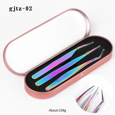 Set de instrumente pentru manichiură FlorVida Rainbow Foarfecă pentru cuticule Pensetă din oțel inoxidabil Clipper Clapetă Dispozitiv pentru îndepărtarea unghiilor Kit de împingere a pielii moarte