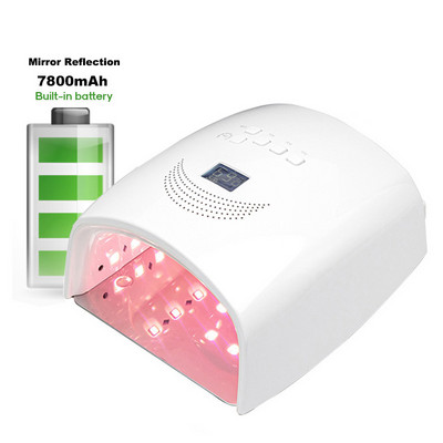 Lampă reîncărcabilă pentru unghii, 48W, cu mâner, uscător cu lac cu gel, fără fir, pentru manichiură, lampă cu LED UV fără fir pentru unghii