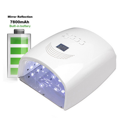 Lampă reîncărcabilă pentru unghii, 48W, cu mâner, uscător cu lac cu gel, fără fir, pentru manichiură, lampă cu LED UV fără fir pentru unghii