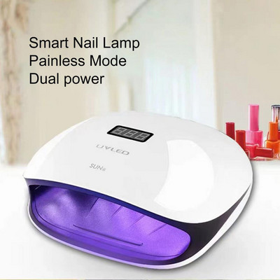 Digitális kijelző időzítési funkció UV körömszárító levehető talp 48W UV LED körömlámpa gél lakk szárító gép manikűr eszközök