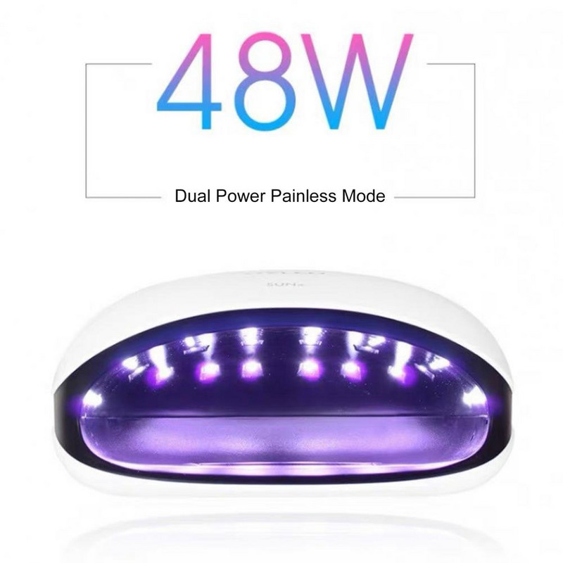 Digitális kijelző időzítési funkció UV körömszárító levehető talp 48W UV LED körömlámpa gél lakk szárító gép manikűr eszközök