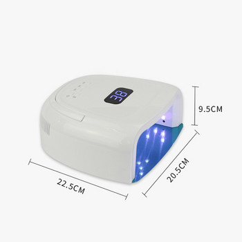 Επαναφορτιζόμενη λάμπα νυχιών 60W S20 Wireless Gel Polish Dryer Μηχάνημα μανικιούρ Πεντικιούρ Φως ασύρματη λάμπα νυχιών UV LED 15600mAh