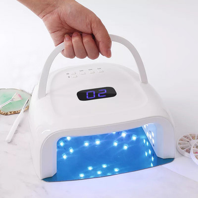 Επαναφορτιζόμενη λάμπα νυχιών 60W S20 Wireless Gel Polish Dryer Μηχάνημα μανικιούρ Πεντικιούρ Φως ασύρματη λάμπα νυχιών UV LED 15600mAh