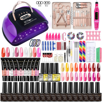 Σετ νυχιών UV LED Λάμπα στεγνωτήριο με Soak-off Nail Gel Polish Kit Soak Off Σετ εργαλείων μανικιούρ ηλεκτρικό τρυπάνι νυχιών Σετ εργαλείων νυχιών