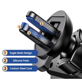 Универсален гравитационен държач за телефон за кола Въздушен отвор Стойка за държач за мобилен телефон Поддръжка за iPhone 14 13 12 Pro Xiaomi Стойка за изпускане на въздух за кола