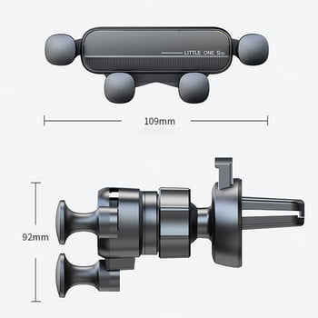 Универсален гравитационен държач за телефон за кола Въздушен отвор Стойка за държач за мобилен телефон Поддръжка за iPhone 14 13 12 Pro Xiaomi Стойка за изпускане на въздух за кола