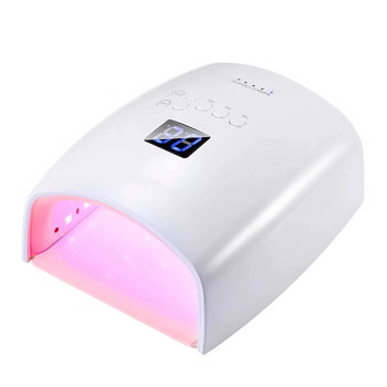 Акумулаторна UV лампа за нокти с червена светлина 48W Безжични лампи за маникюр Вградена 7800mAh батерия Сушилня за нокти S10 Безжична LED лампа за нокти
