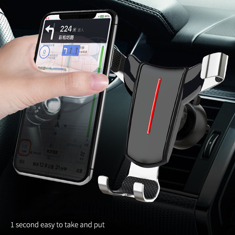Držač za auto za telefon Stalak za montiranje na ventilacijski otvor za automobil Univerzalni gravitacijski držač za telefon Stalak za mobitel Podrška za iPhone 12 13 Xiaom