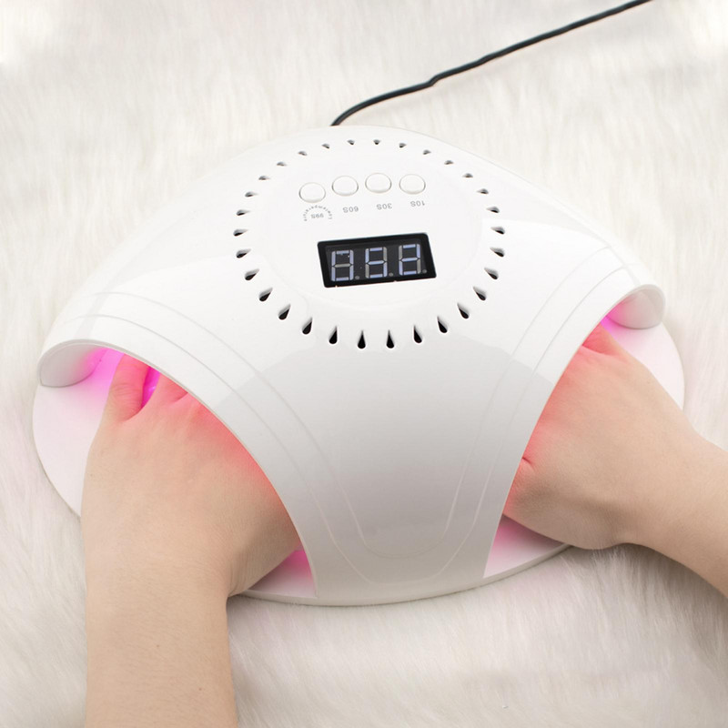 UV LED körömlámpa 86 W 43 lámpagyöngyökkel, nagyobb helyigényű gél lámpa irodai használatra, iskolás nő