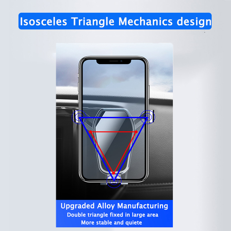 Mobiliojo telefono laikiklis automobilyje esantis oro ventiliacijos laikiklis, laikiklis GPS laikiklis, skirtas iPhone Redmi Huawei Samsung universaliam gravitaciniam laikikliui