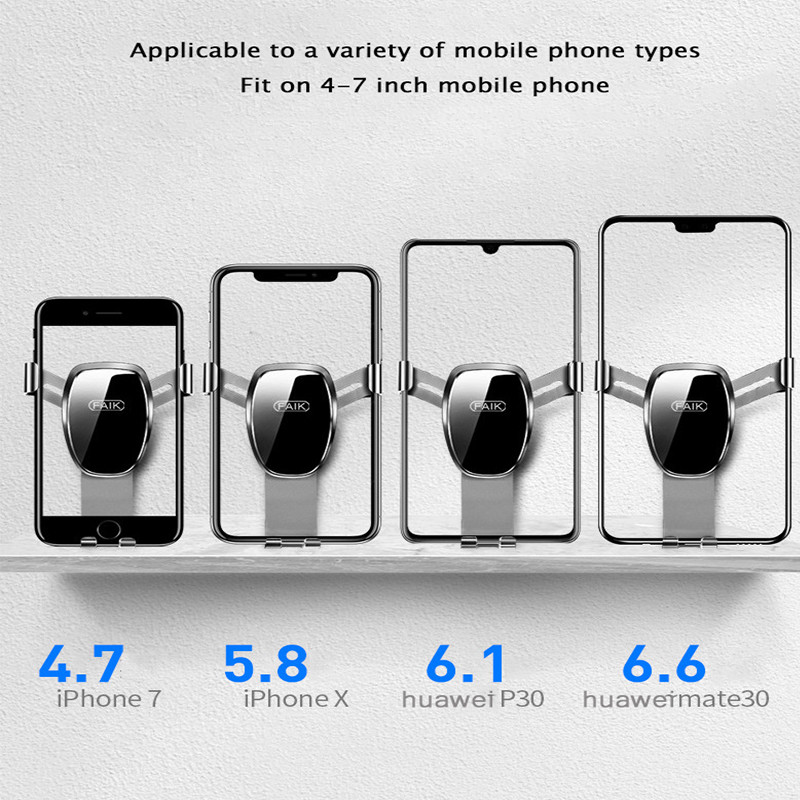 Βάση τηλεφώνου στο αυτοκίνητο Βάση εξαερισμού βάσης αυτοκινήτου Υποστήριξη για IPhone 13 Xiaomi Huawei Sumsung Auto Gravity Τηλέφωνο GPS Στήριγμα