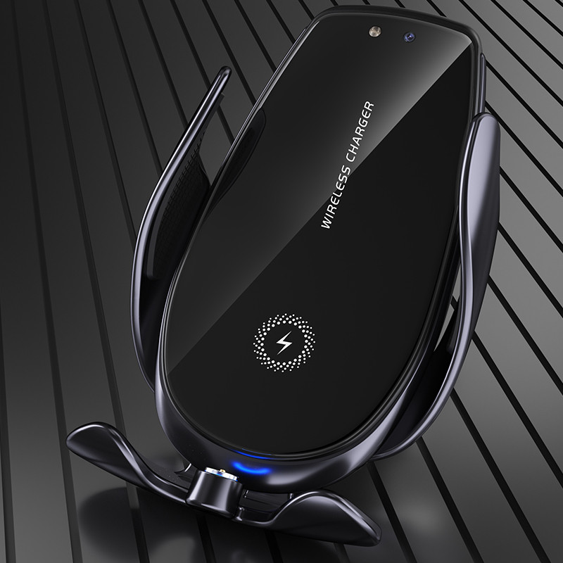 Držač za auto Automatski bežični punjač za iPhone 8 PLUS X 12 11 13 Max Samsung S20 Magnetski infracrveni senzor Držač za telefon