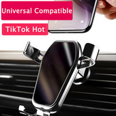 Air Vent Clip rögzíthető mobiltelefon tartók Univerzális GPS konzol Gravity autós mobil támogatás az IPhone 1213 Xiaomi autós telefontartóhoz
