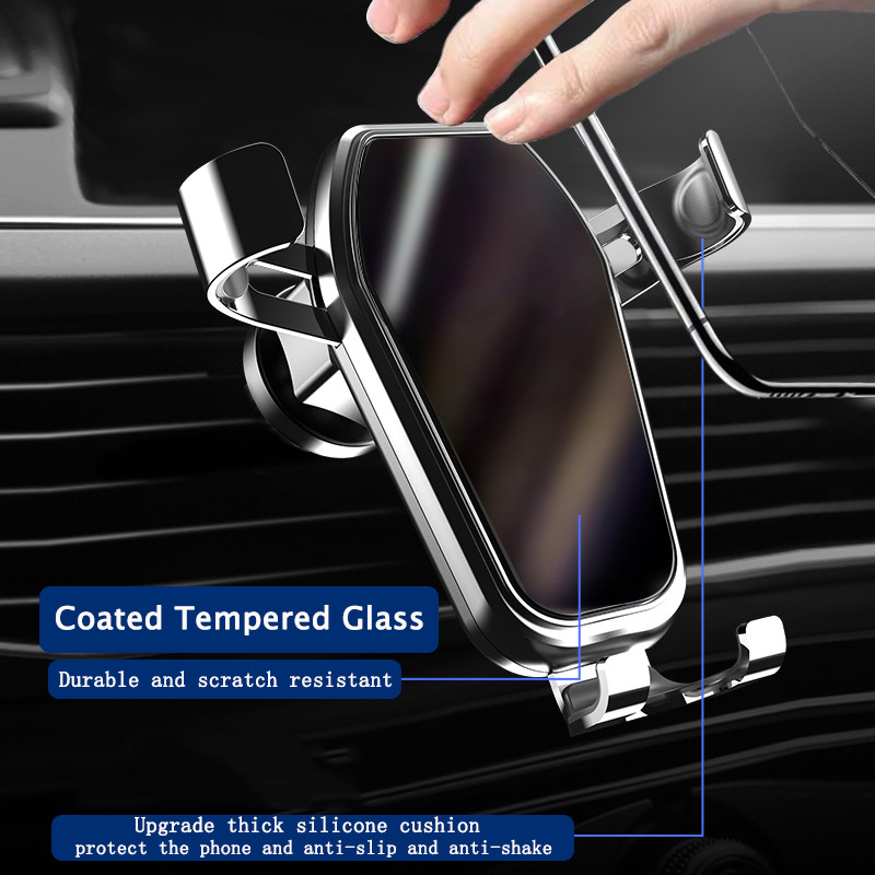 Air Vent Clip rögzíthető mobiltelefon tartók Univerzális GPS konzol Gravity autós mobil támogatás az IPhone 1213 Xiaomi autós telefontartóhoz
