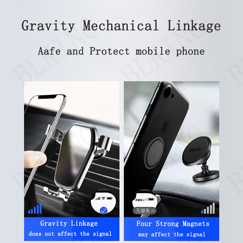 Air Vent Clip rögzíthető mobiltelefon tartók Univerzális GPS konzol Gravity autós mobil támogatás az IPhone 1213 Xiaomi autós telefontartóhoz