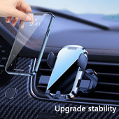 Univerzálny držiak telefónu do auta s gravitáciou, vetracím otvorom, háčikom, klipom na mobilný držiak, stojan na mobil pre iPhone, Samsung a držiak mobilného telefónu do auta