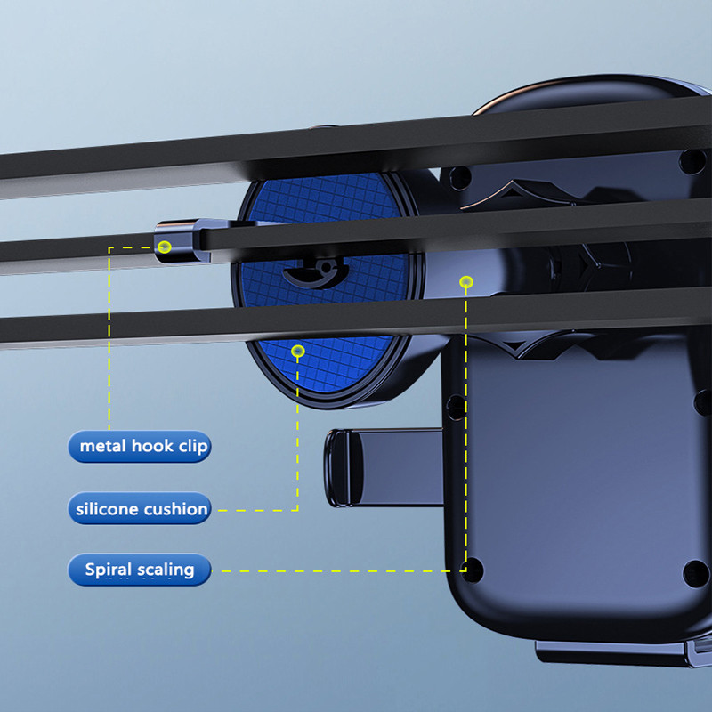 Univerzálny držiak telefónu do auta s gravitáciou, vetracím otvorom, háčikom, klipom na mobilný držiak, stojan na mobil pre iPhone, Samsung a držiak mobilného telefónu do auta
