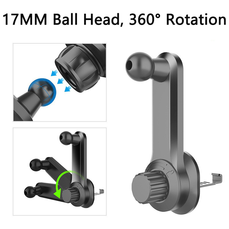 Suport pentru telefon DL în aerisire mașină Suport pentru telefon mobil Suport cu cârlig pentru rotație cu braț lung Suport pentru telefon auto pentru iPhone Xiaomi Samsung