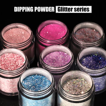 23 τεμ. Dipping Nail Powder Kits Sparkly Shinning Dip Polish Nail Glitter DIY Decoration Chrome Without Lamp Cure Set