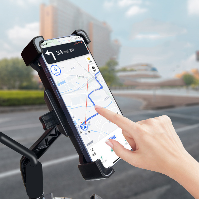 Držiak na telefón na bicykel a motocykel, vonkajší držiak na telefón, nárazuvzdorný navigačný držiak na mobilný telefón pre elektrické vozidlá