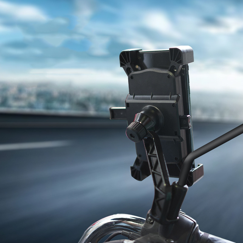 Držiak na telefón na bicykel a motocykel, vonkajší držiak na telefón, nárazuvzdorný navigačný držiak na mobilný telefón pre elektrické vozidlá