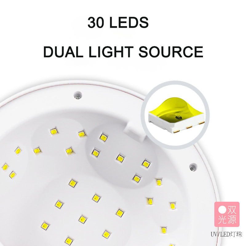 LOOTAAN Új 2022 72W UV köröm lámpa 30 db Leds Beads Automatikus érzékelő szárító lámpa Minden géllakk LCD kijelzős manikűr eszközhöz