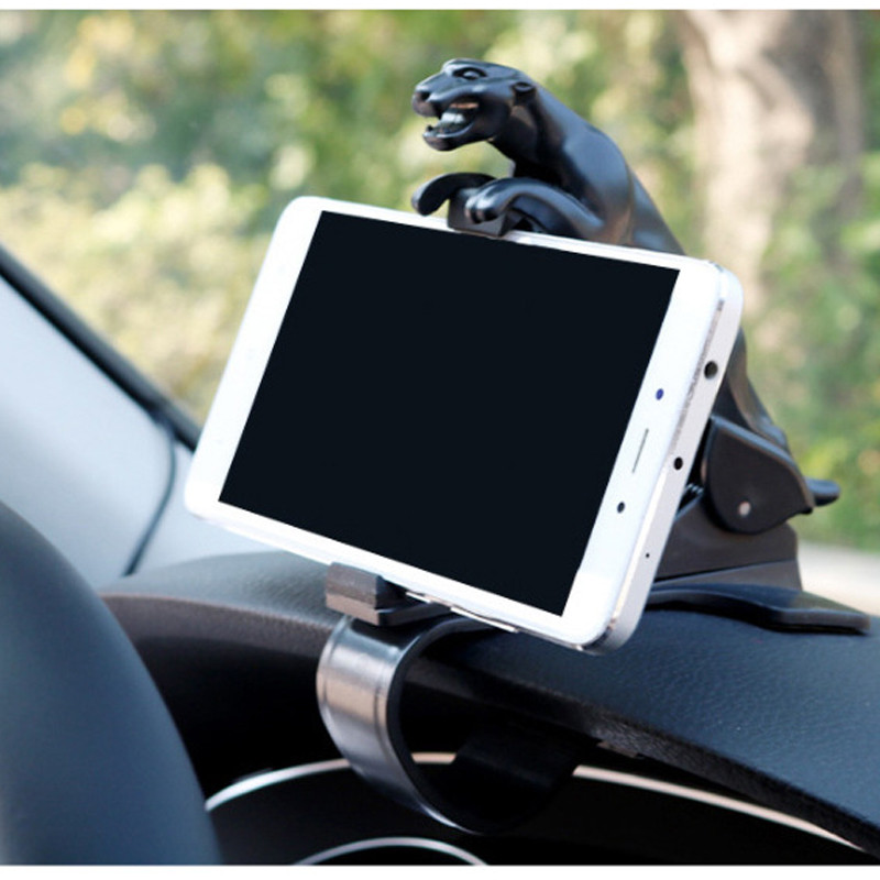 DL HUD universalus automobilinio telefono laikiklis Prietaisų skydelis mobiliojo laikiklio laikiklis Leopard Daugiafunkcis prispaudžiamas stovas, skirtas 4–6,5 colio telefonams