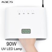 90 W-os nagy teljesítményű körömszárító gép géllakk szárításához Quick Dry LED UV lámpa Professzionális köröm lámpa bőrfehérítéshez