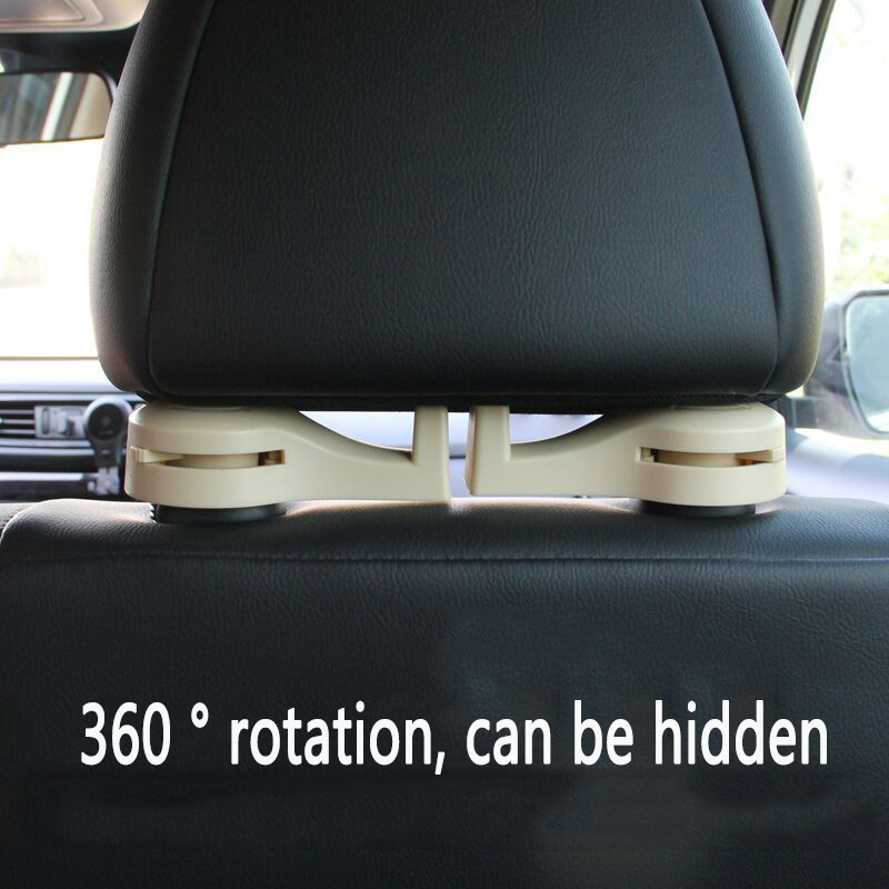 DL Carlig pentru tetiera auto Suport pentru telefon Suport pentru suport multifuncțional pentru telefon mobil Cârlig portabil de depozitare 2 în 1 Suport cârlig pentru spate scaun auto