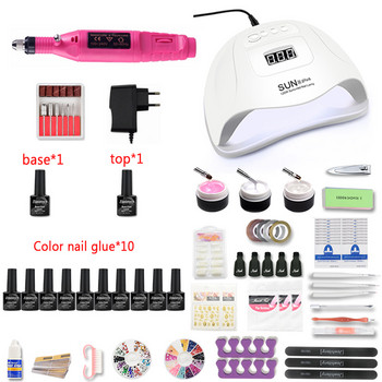 Σετ νυχιών 20/10 Color Gel Vernish with 20000RPM Nail Drill Machine and 120W UV LED Nail Lamp for nail tool nail art set