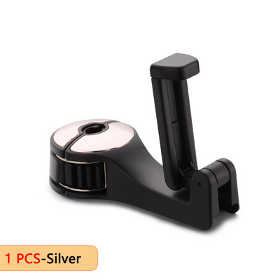 Cârlig pentru spate scaun auto DL 2 în 1 Suport pentru telefon Cârlig pentru tetiera Cârlig multifuncțional pentru suport pentru telefon mobil Cârlig portabil de depozitare pentru mașină