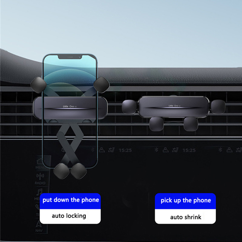 Behúzható autós telefon tartó Gravity Air Vent rögzítő állvány támogatás iPhone 14 13 12 Pro Xiaomi GPS Molbile mobiltelefon tartóhoz