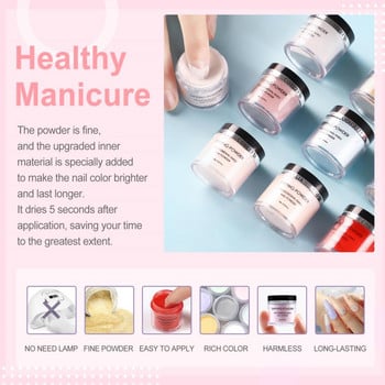 Dipping Nail Powder Set Sparkling Gradient Nail Glitter Natural Dry Dip Nail Chrome Decoration Kit