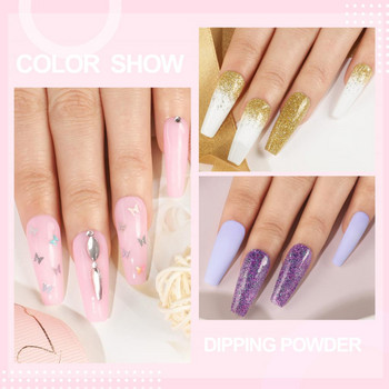 Dipping Nail Powder Set Sparkling Gradient Nail Glitter Natural Dry Dip Nail Chrome Decoration Kit