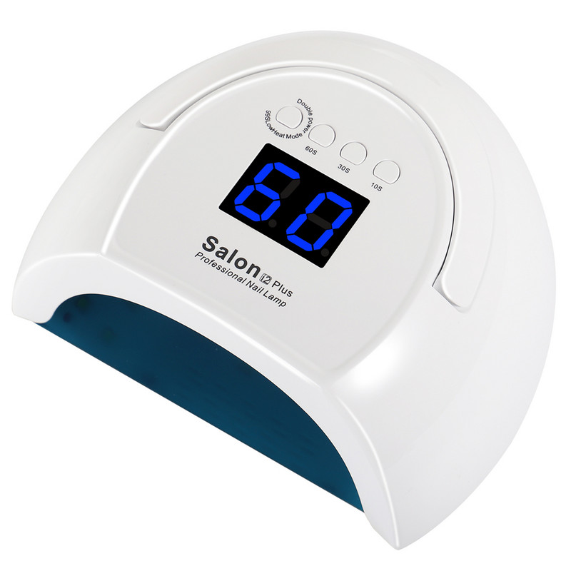 Nešiojama 80 W 42 vnt LED nagų lempa Nagų džiovintuvas Dviejų rankų UV lempa kietėjantis gelinis lakavimas su judesio jutimo manikiūro salono įrankiu